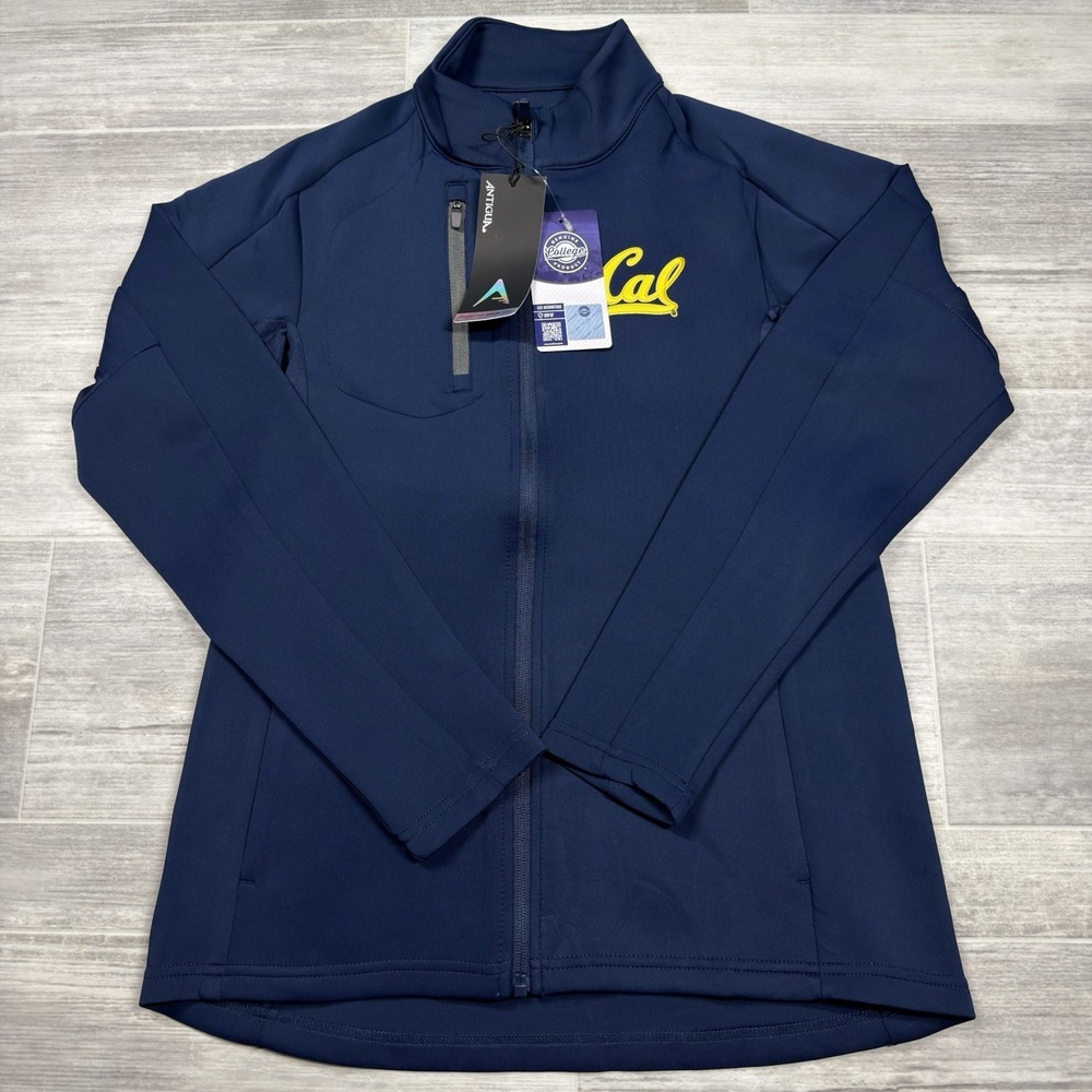 NWT Women's Small Antigua NCAA California Golden Bears Pullover Full Zip Sweater